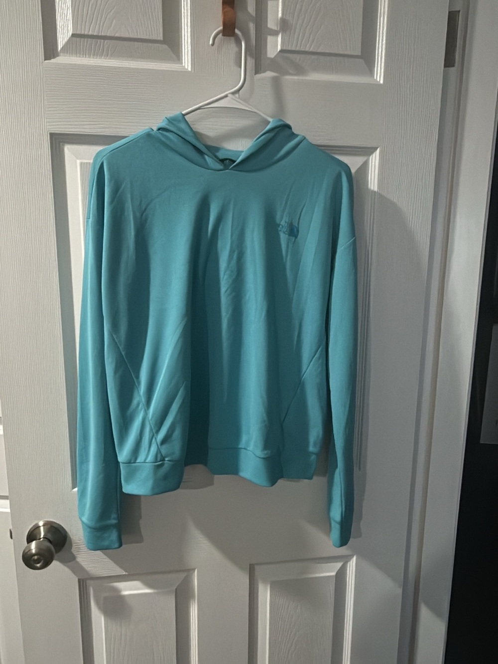 The North Face women’s Teal Crewneck Hoodie